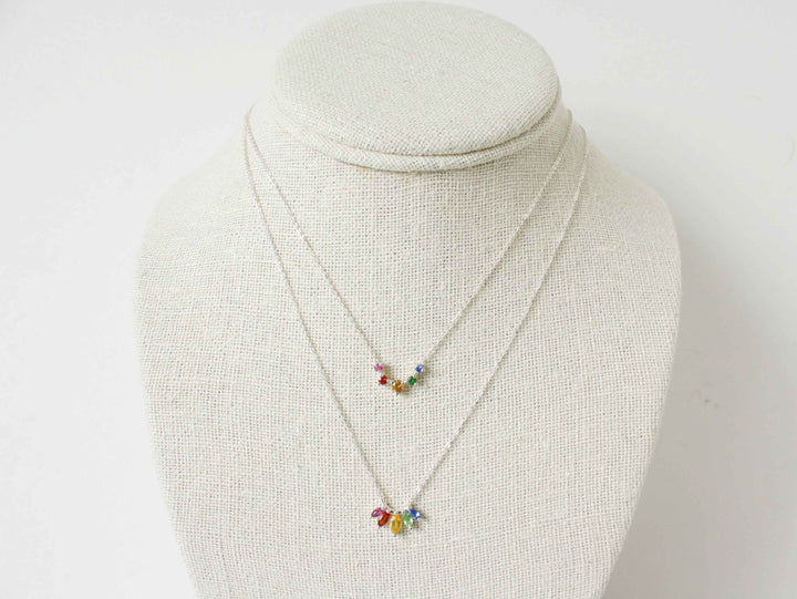 Laurel Necklace - Rainbow Sapphires