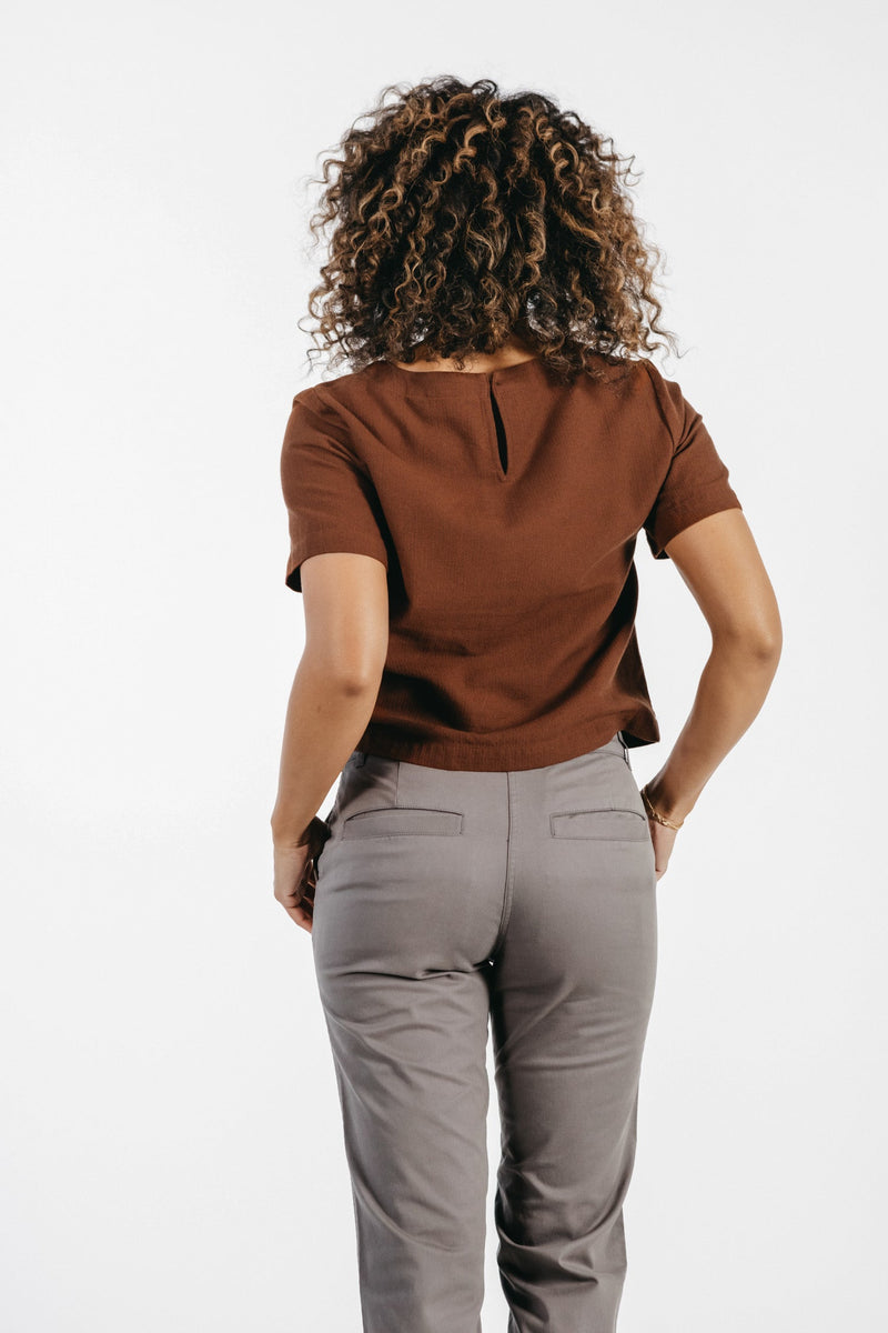 Leona Shirt / Russet Chevron