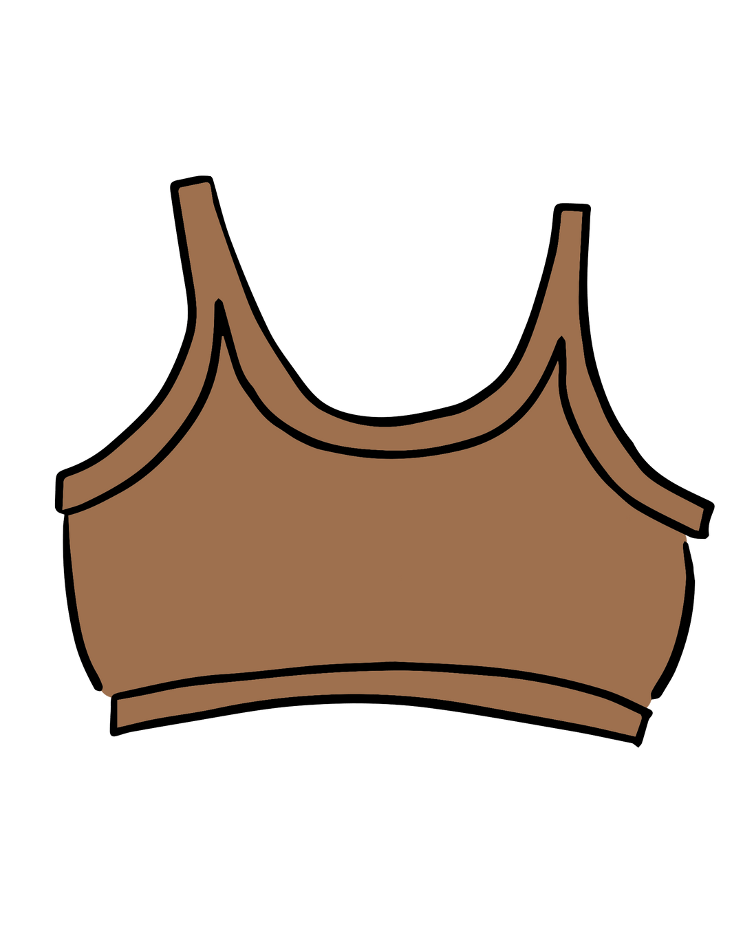 Longline Bra Hazelnut