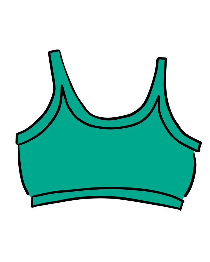 Longline Bra Peacock Green
