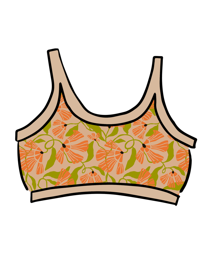 Longline Bra Secret Garden