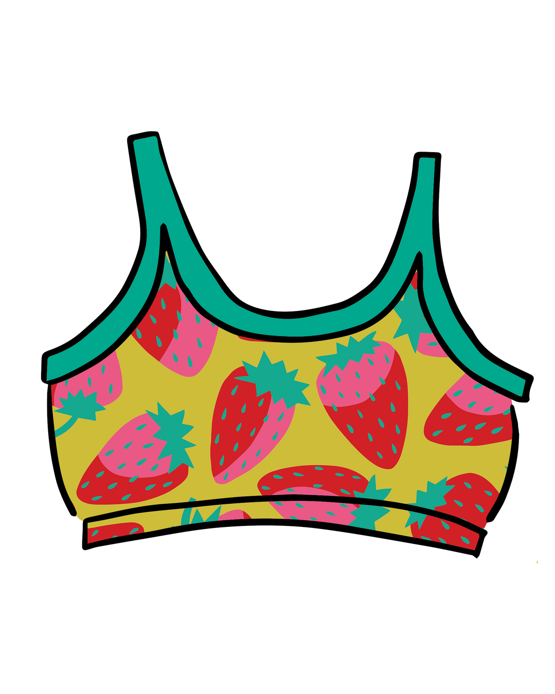 Longline Bra Strictly Strawberry