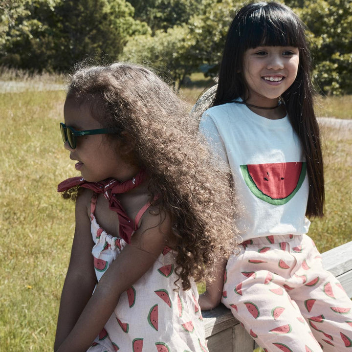 Recycled Cotton Watermelon Slice Kid T-shirt - Natural