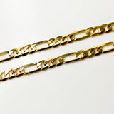 Luxe Beveled Figaro Chain Necklace