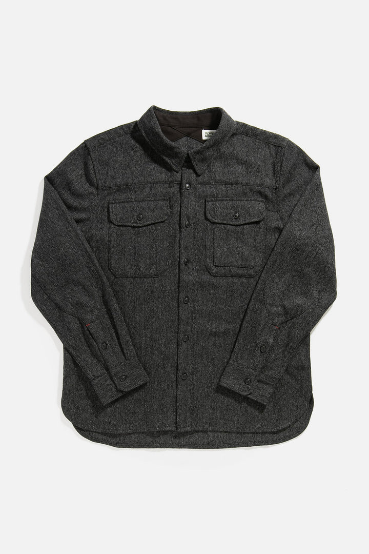 Fielding Overshirt / Charcoal Herringbone