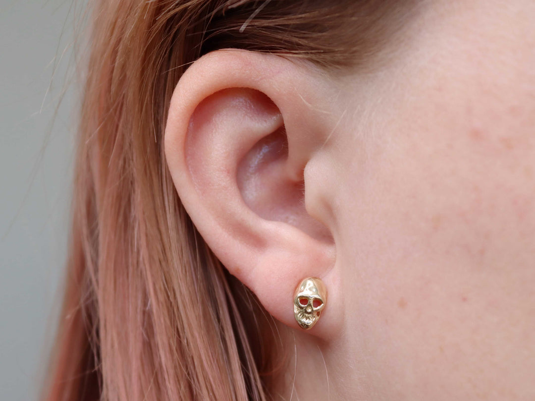 Memento Mori Skull Stud Earrings