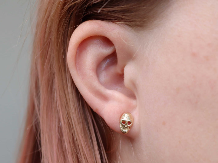 Memento Mori Skull Stud Earrings