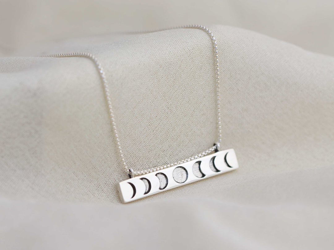 Moon Phase Necklace - Horizontal