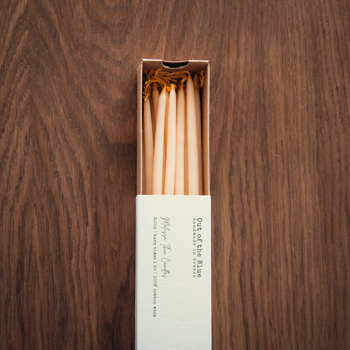 Melissa Beeswax Thin Tapers - Set of 15