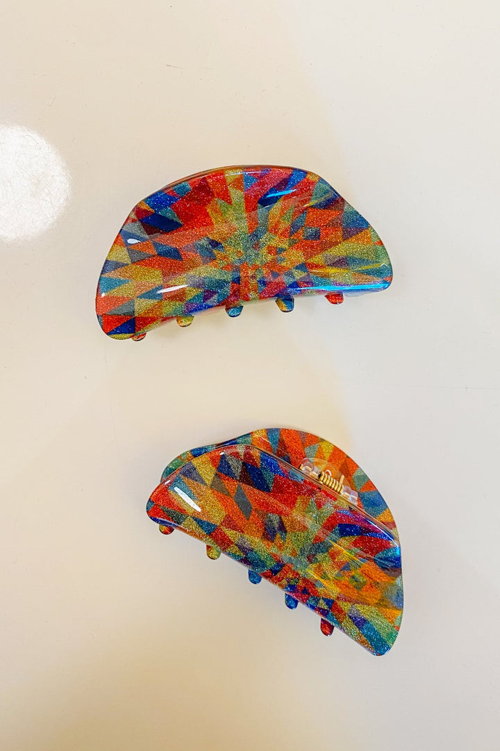 Confetti Rainbow Hair Claw