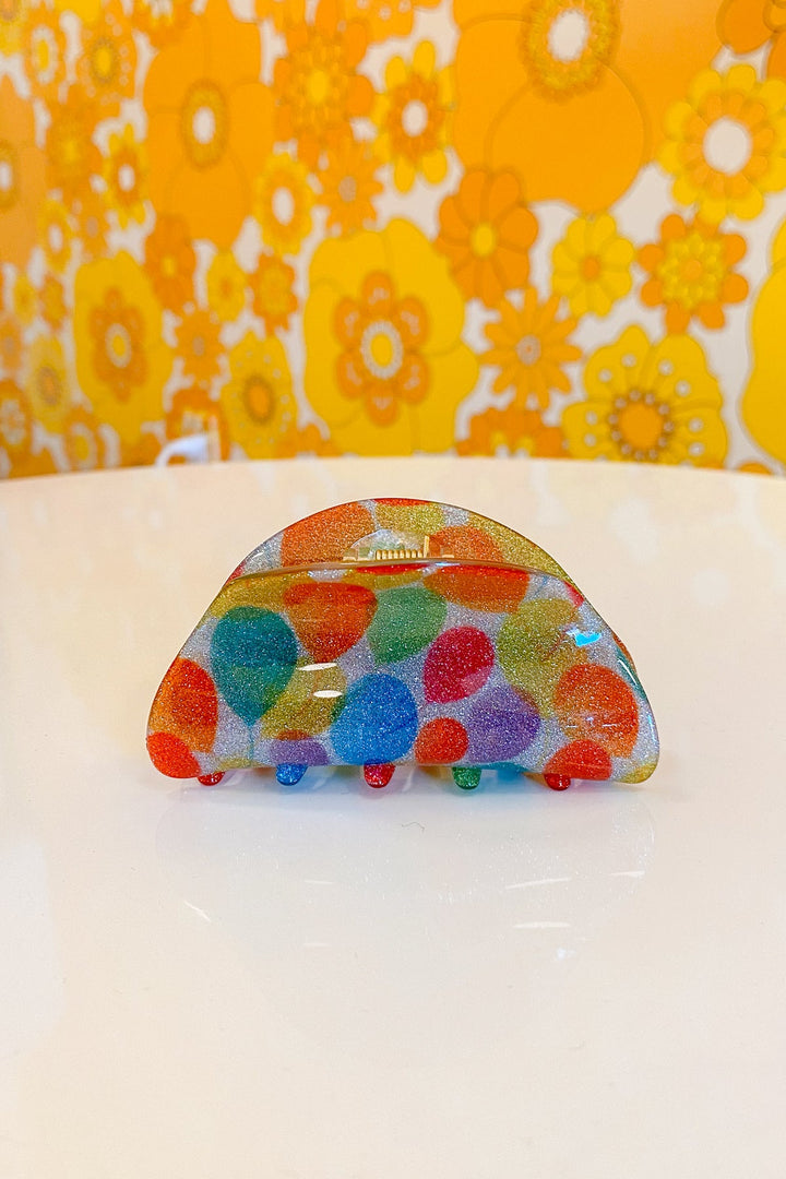 Rainbow Balloons Hair Claw