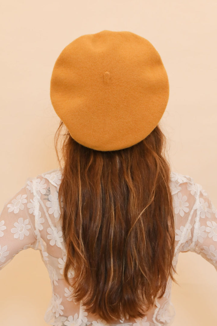 Brigitte Beret in Mustard