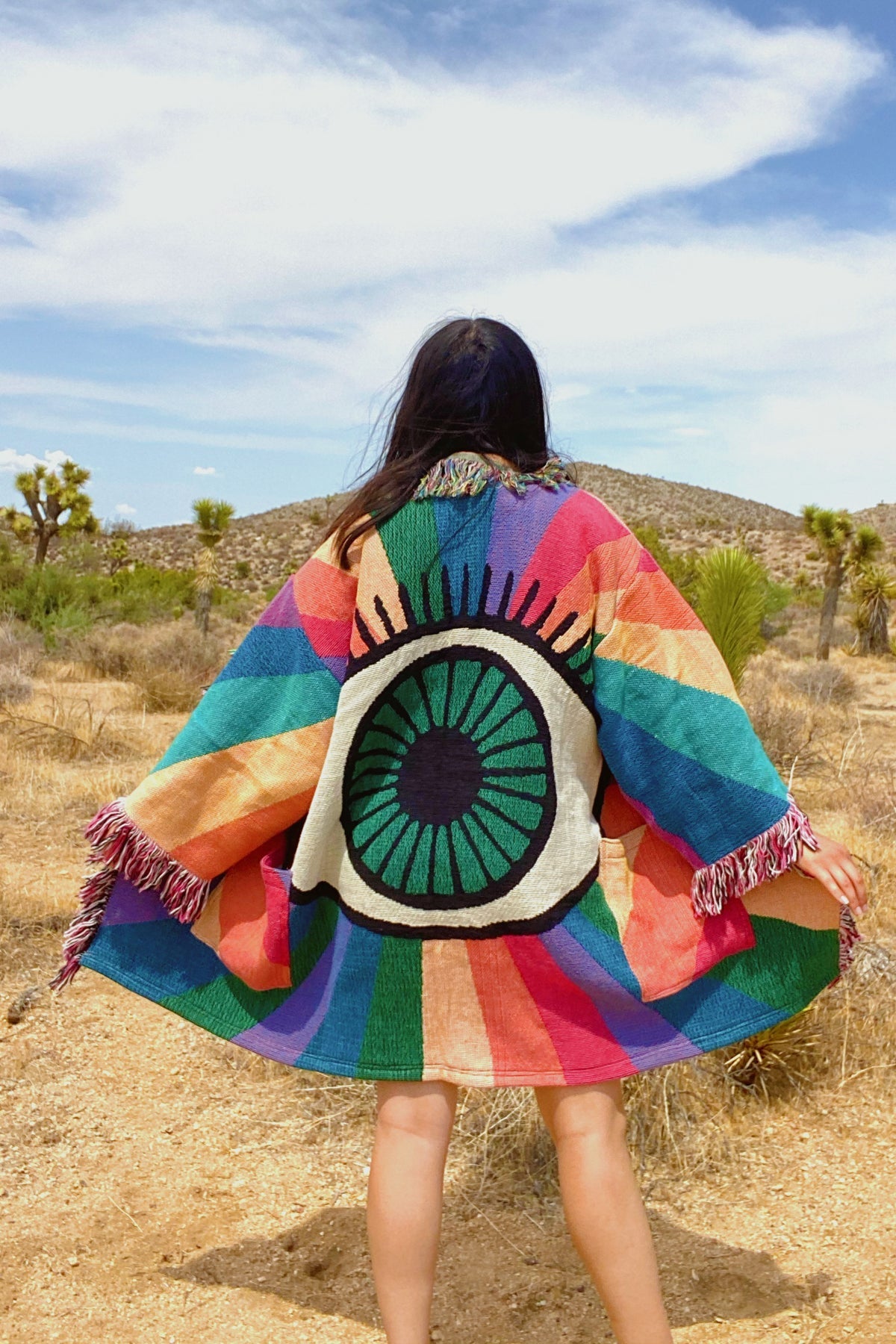Rainbow Rbe Rainbow Eye Blanket Robe Coat – Altar PDX