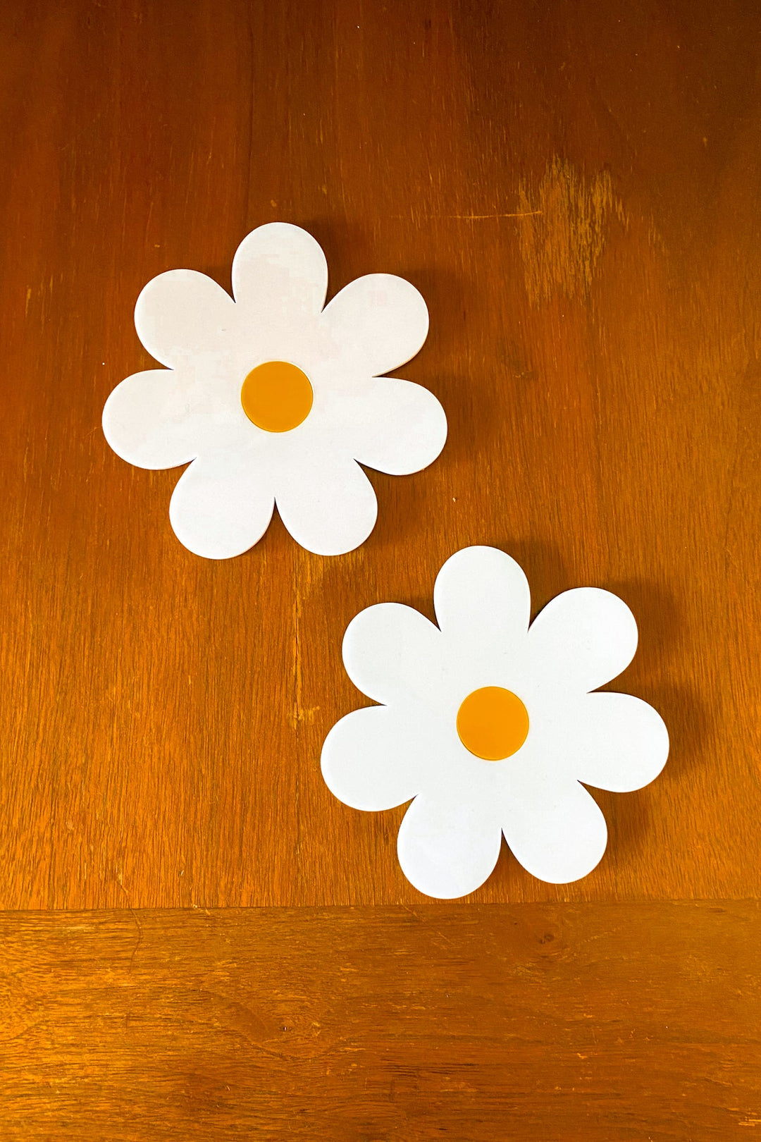 Daisy Coasters in White