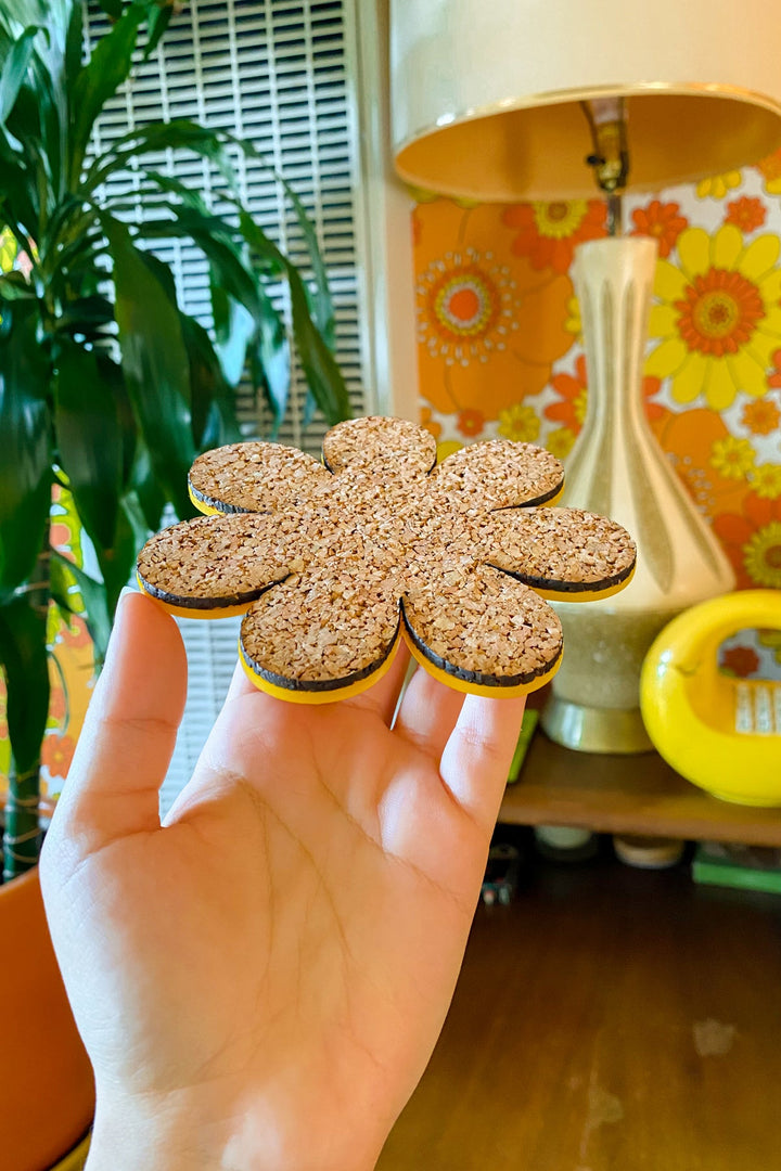 Daisy Coasters in White