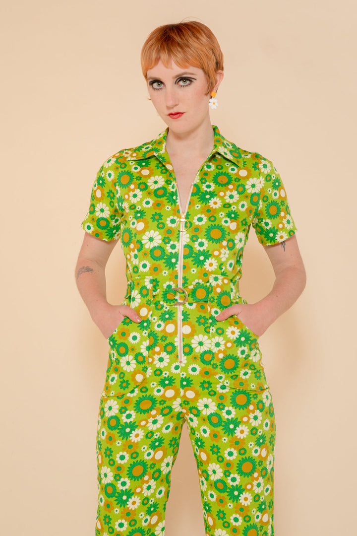 Green Daisy Jumpsuit