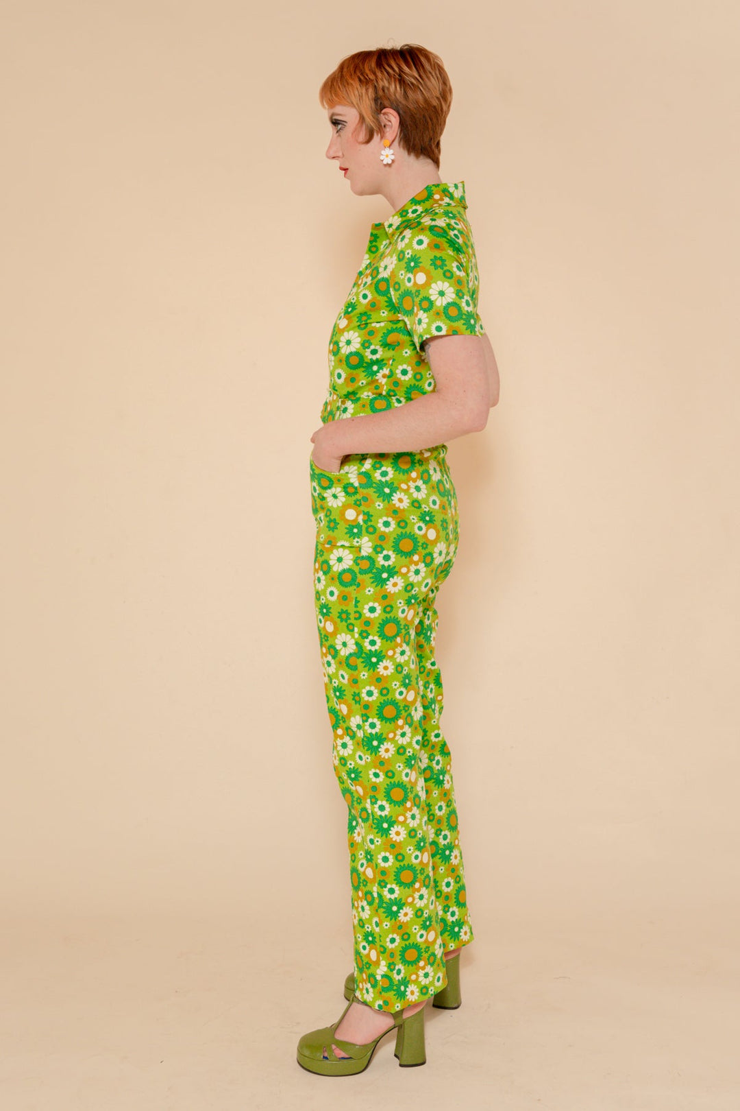 Green Daisy Jumpsuit