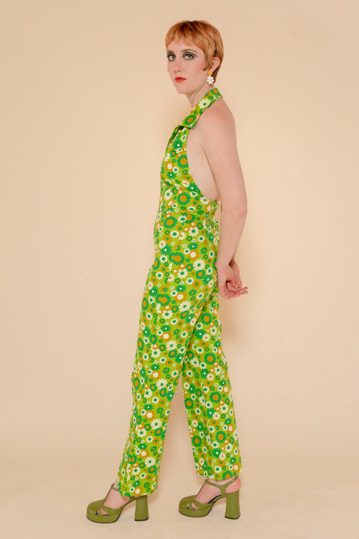 Cecilia Jumpsuit in Green Daisy