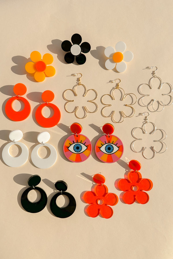 Marigold Earrings in Tangerine