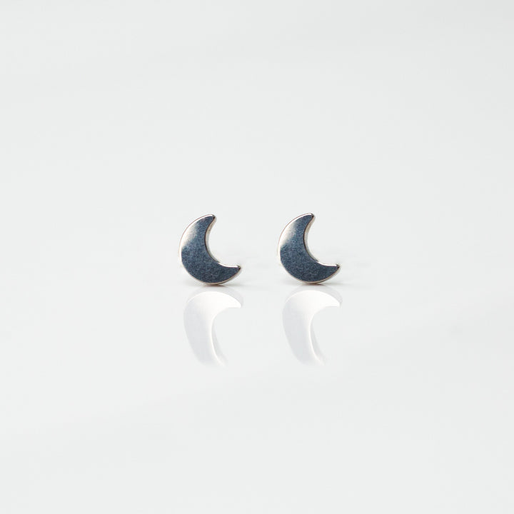 Moon Flat Back Sleeper Earrings