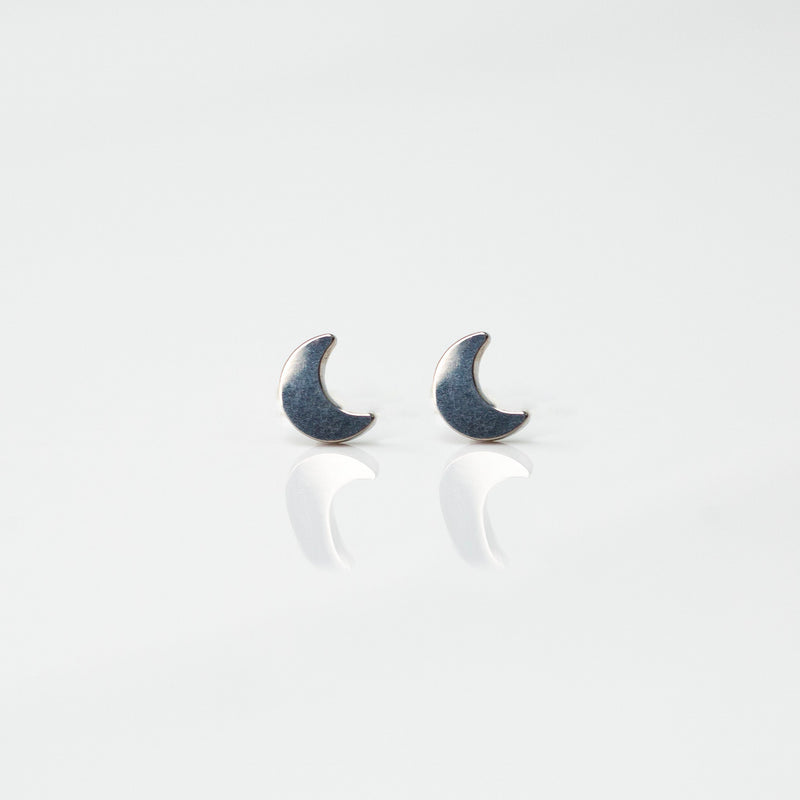Moon Flat Back Sleeper Earrings