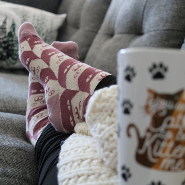 Kitty Cat Pattern Socks from the Sock Panda (Adult Medium)