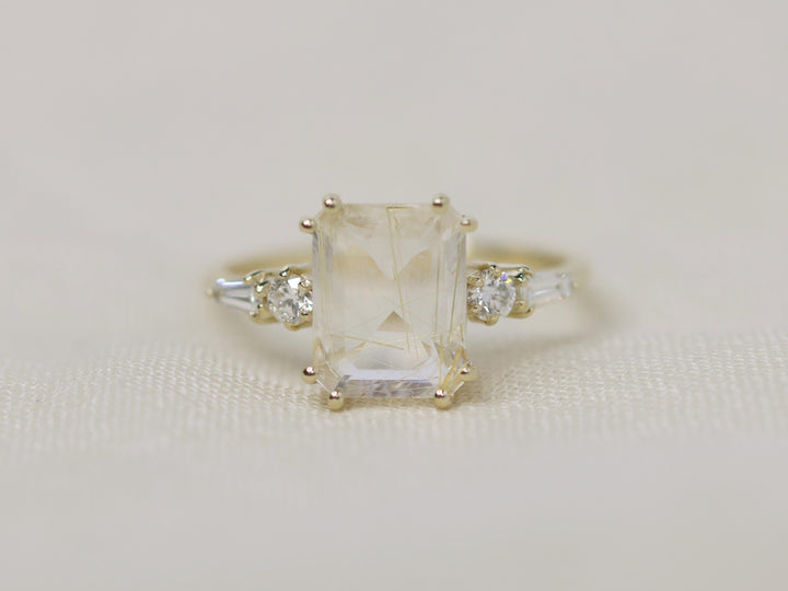 Neptune Ring - Golden Rutilated Quartz