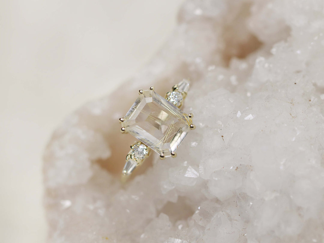 Neptune Ring - Golden Rutilated Quartz