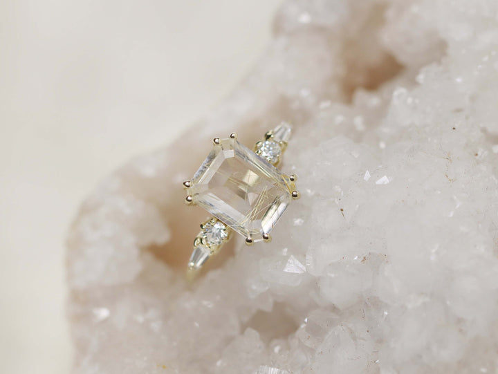 Neptune Ring - Golden Rutilated Quartz