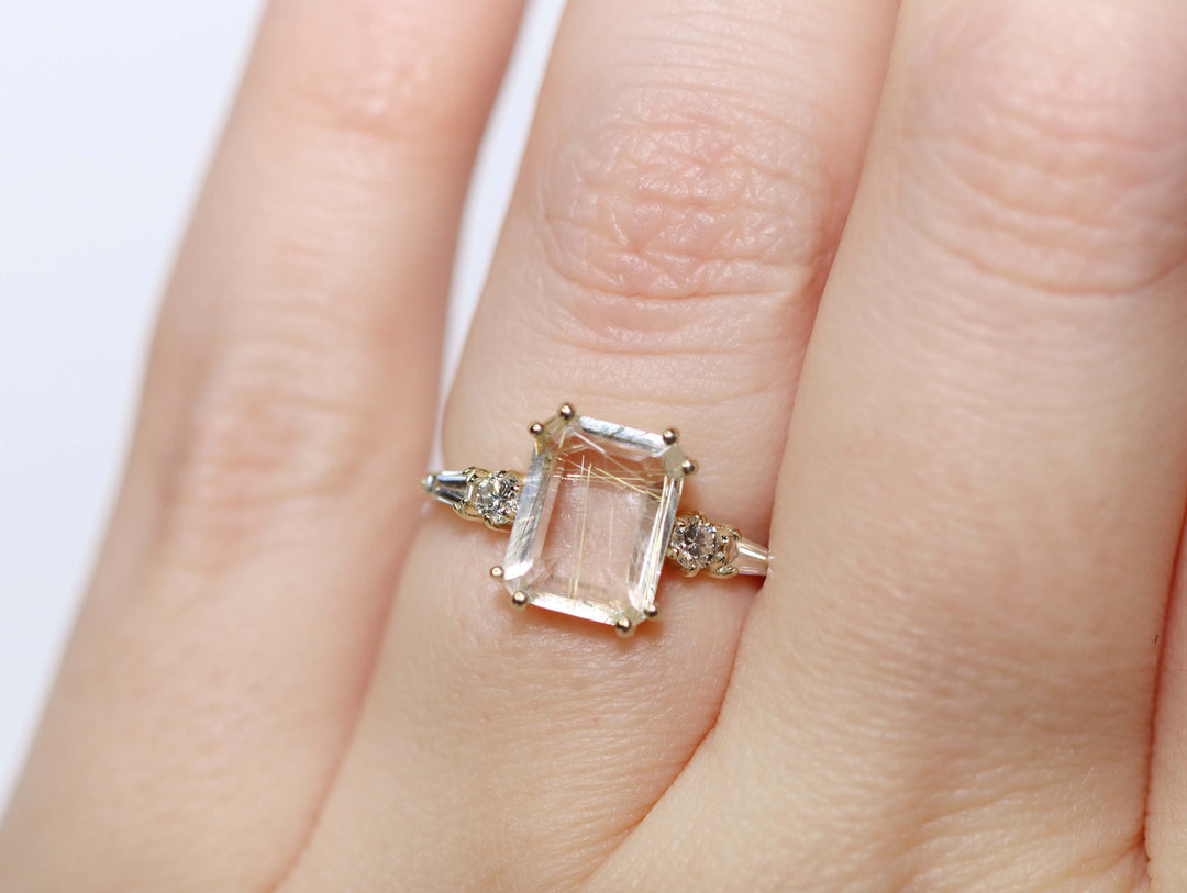 Neptune Ring - Golden Rutilated Quartz