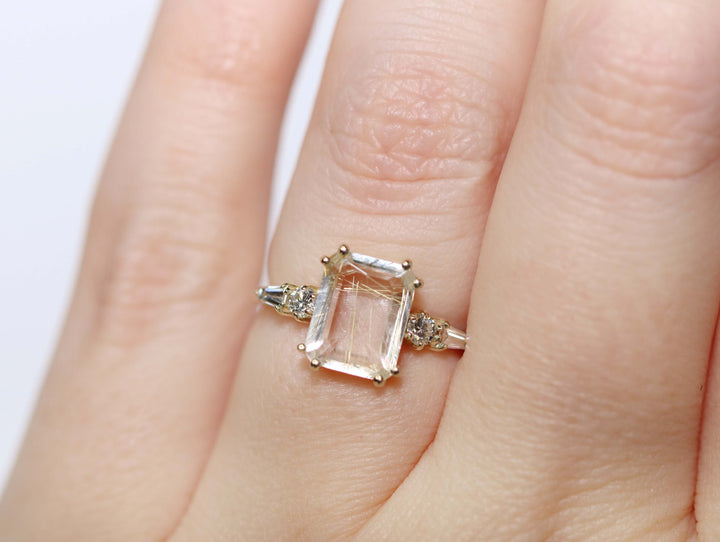 Neptune Ring - Golden Rutilated Quartz