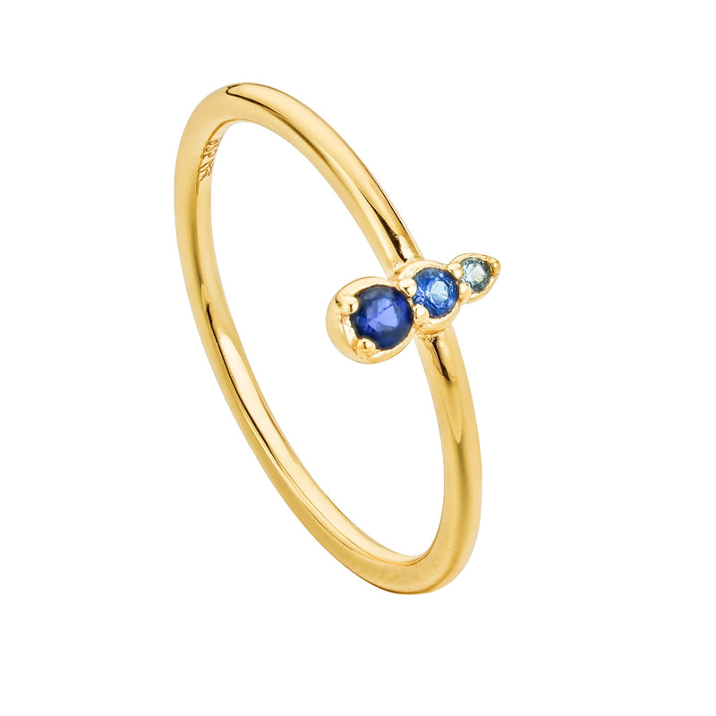 Niru CZ Gold Sapphire Ring