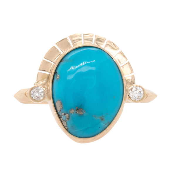 Kingman Pyrite Turquoise Reina Ring No. 1