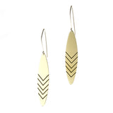 Geometric Leaf Drop earrings