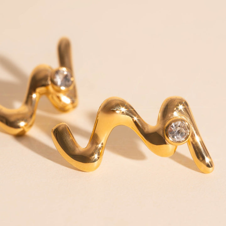 Wave Whisper Stud Earrings