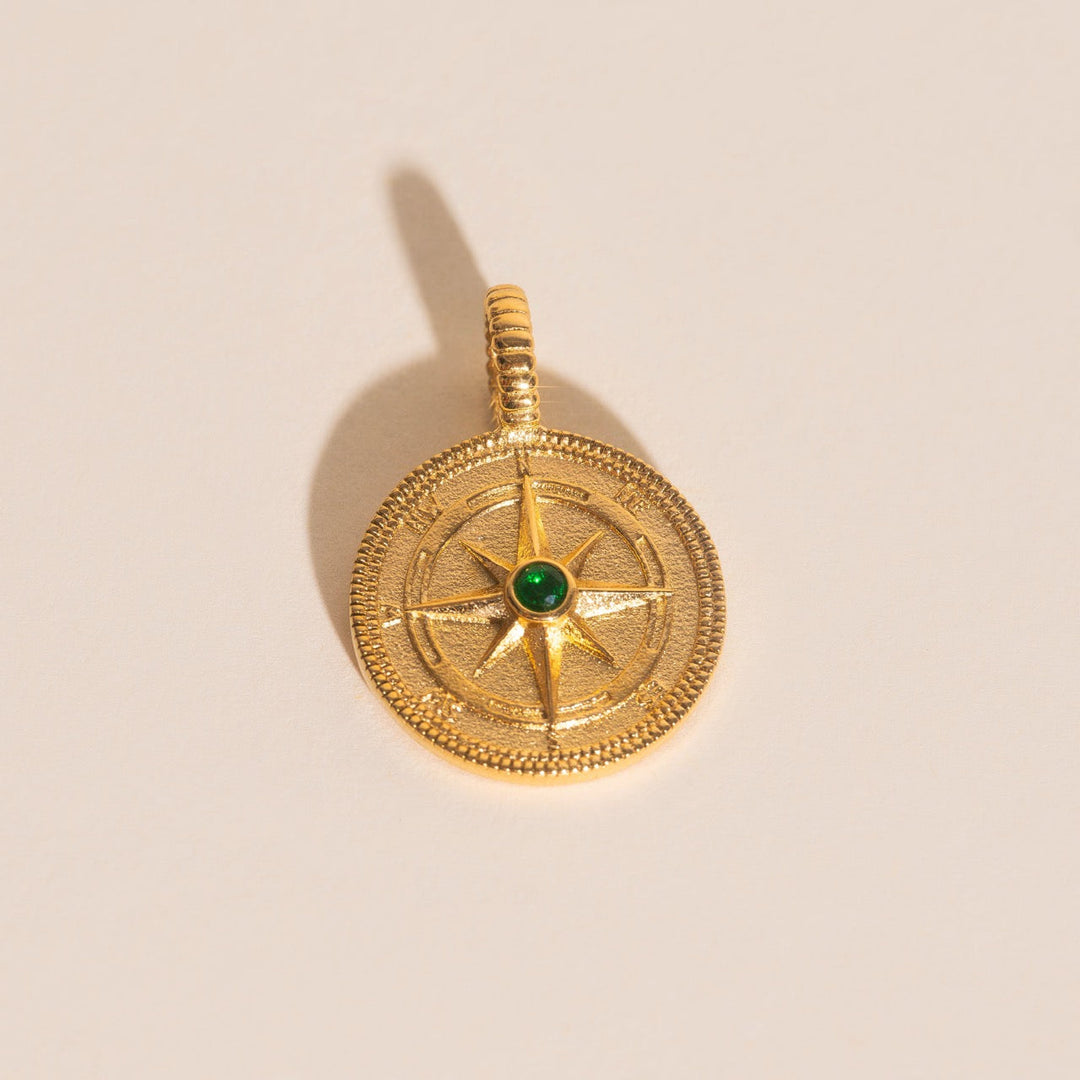 Crystal Compass Necklace Charm