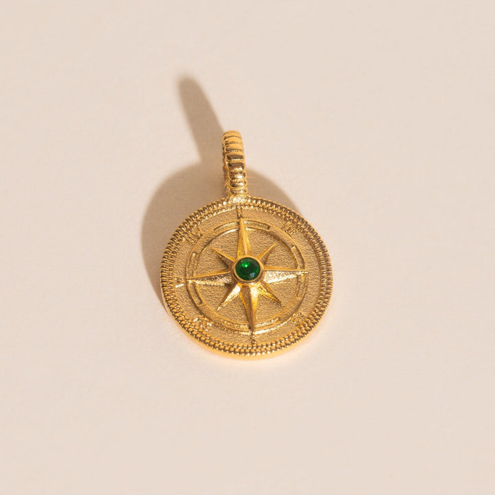 Crystal Compass Necklace Charm