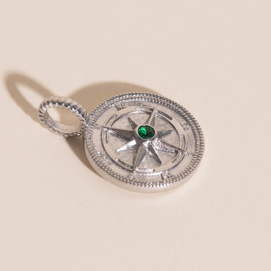 Crystal Compass Necklace Charm