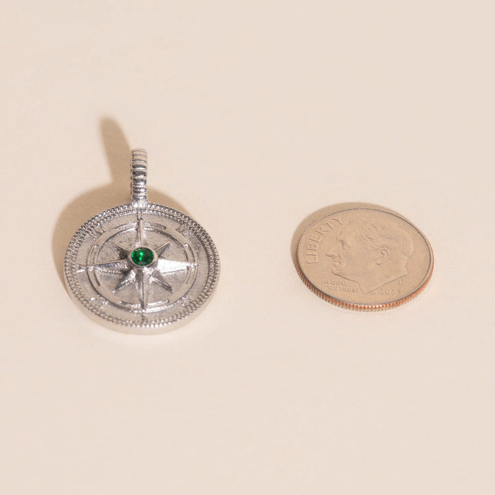 Crystal Compass Necklace Charm