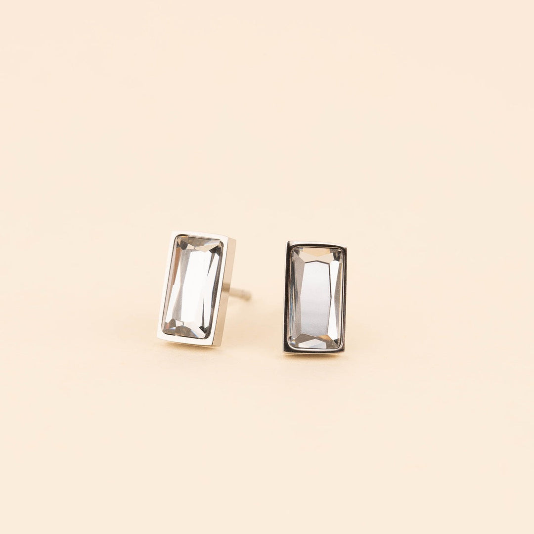 April Birthstone Stud Earrings