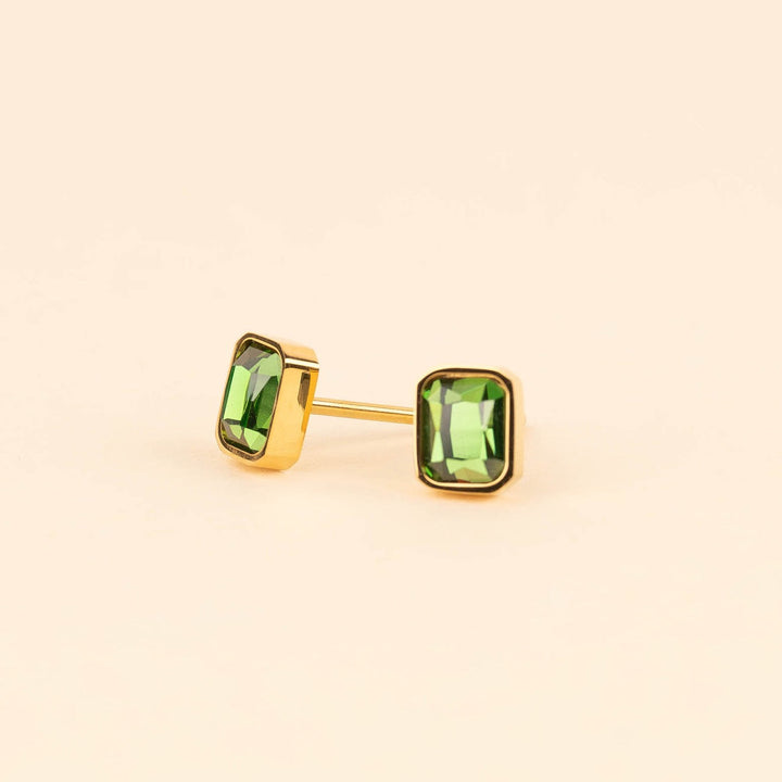 May Birthstone Stud Earrings