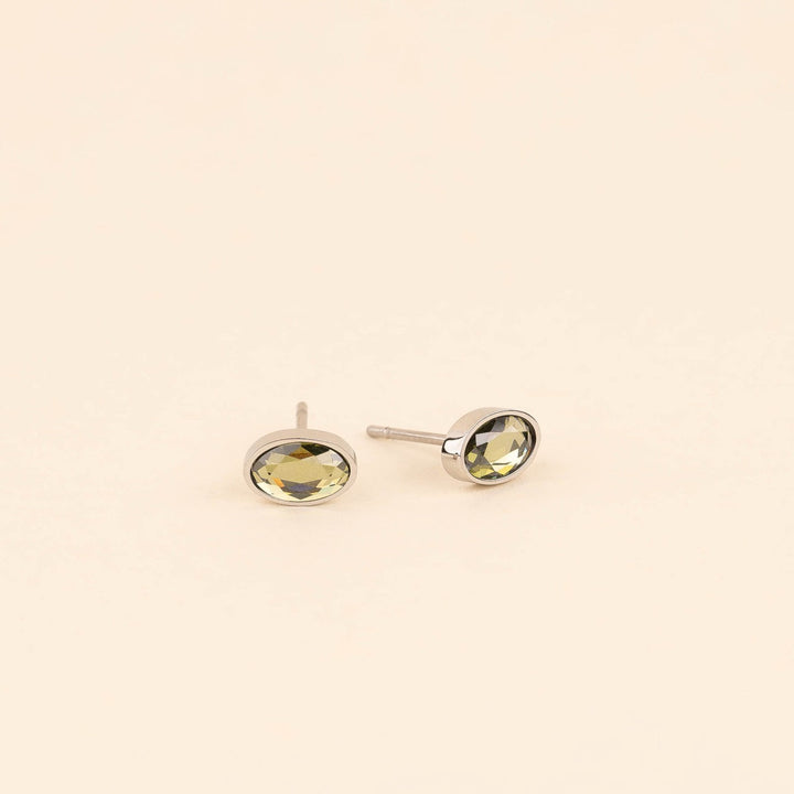 August Birthstone Stud Earrings