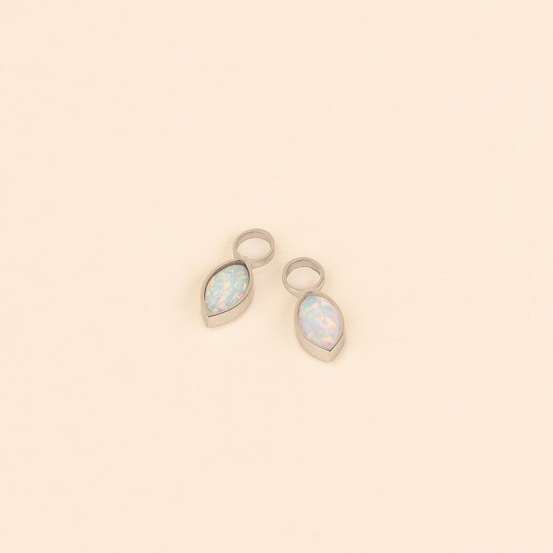 October Birthstone Huggie Hoop Charms