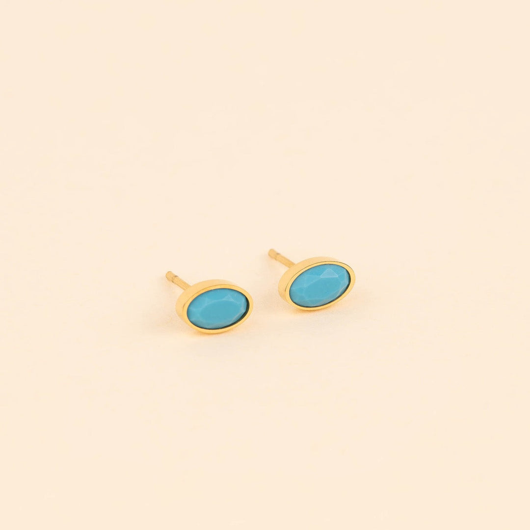 December Birthstone Stud Earrings