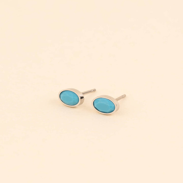 December Birthstone Stud Earrings