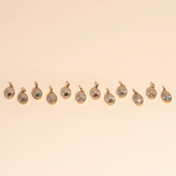 January Birthstone Necklace Charm