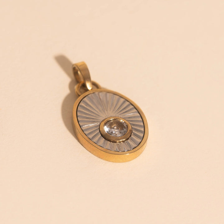April Birthstone Necklace Charm