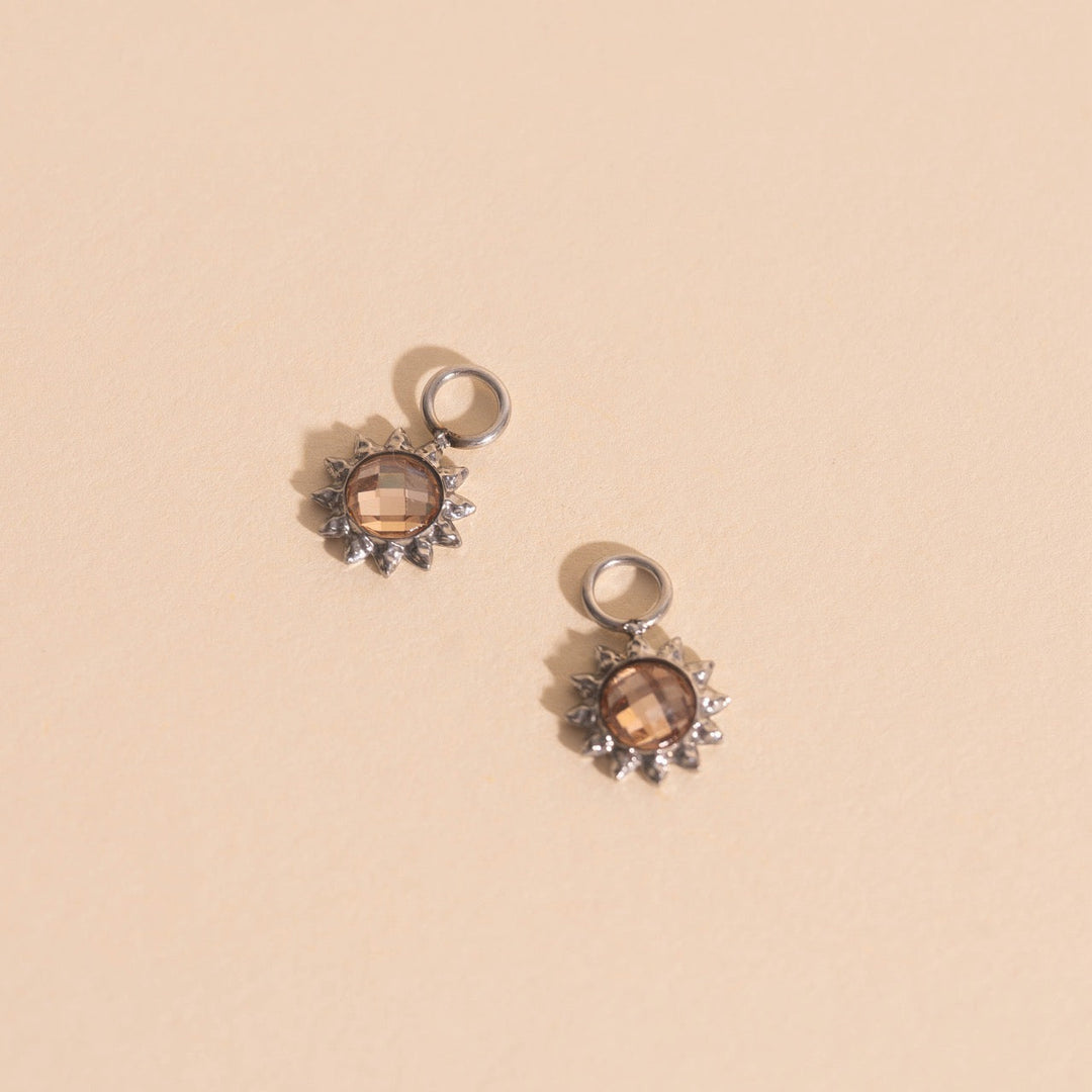 Sun Huggie Hoop Charms