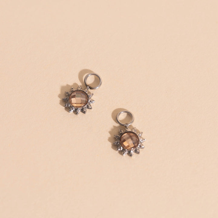 Sun Huggie Hoop Charms