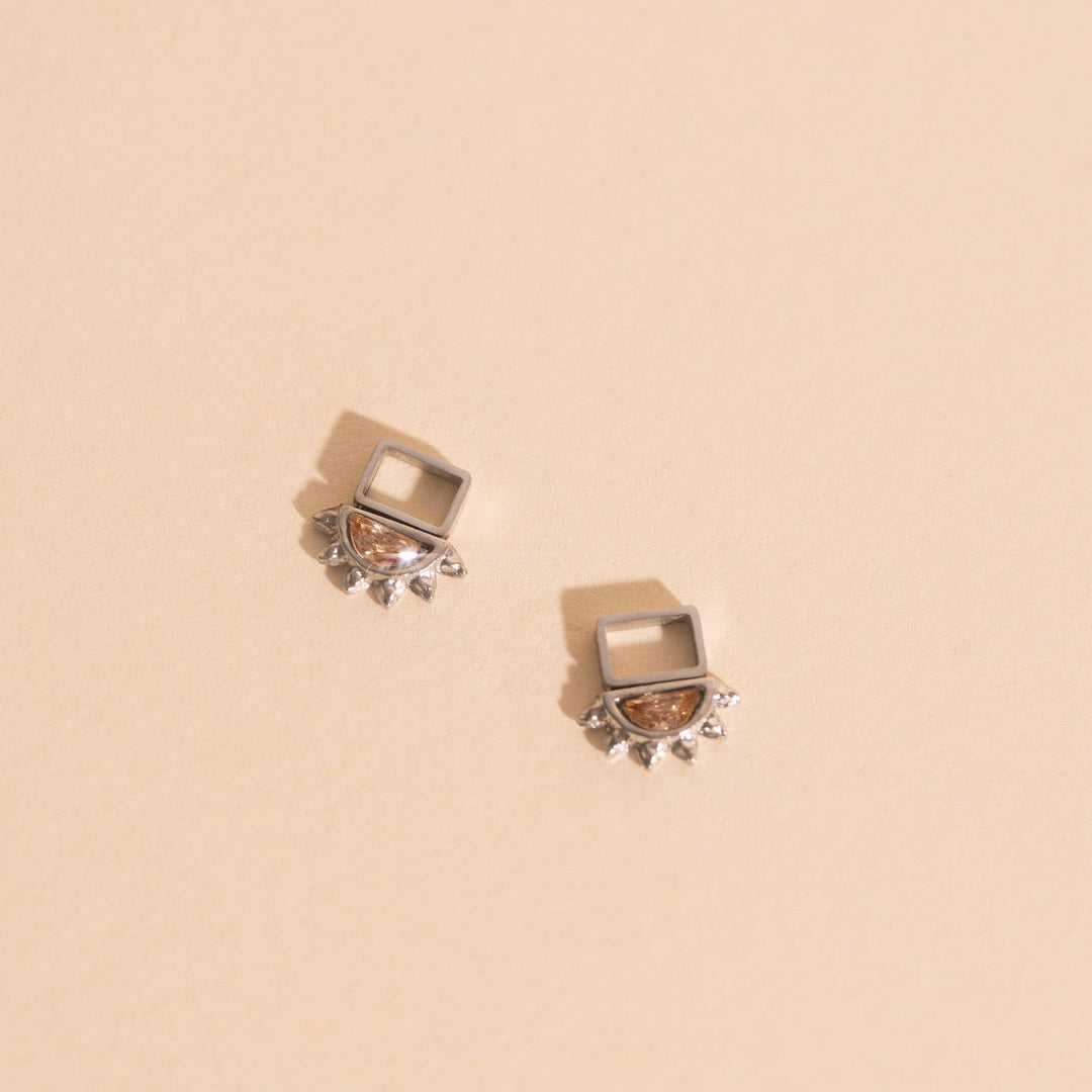 Sun Chunky Huggie Hoop Charms